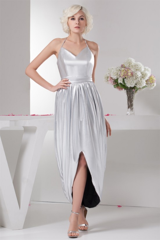 Sheath/Column Asymmetrical Sleeveless Satin Elastic Woven Satin Bridesmaid Dresses 02010108 Sheath/Column Asymmetrical Sleeveless Satin Elastic Woven Satin Bridesmaid Dresses 02010108