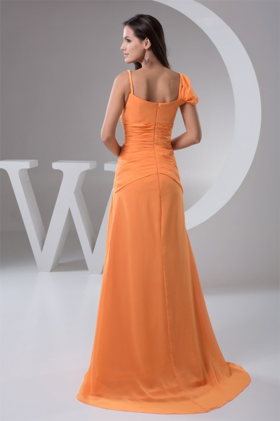 Sheath/Column Ruched Spaghetti Straps Sleeveless Long Bridesmaid Dresses 02010109 Sheath/Column Ruched Spaghetti Straps Sleeveless Long Bridesmaid Dresses 02010109