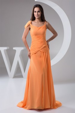 Sheath/Column Ruched Spaghetti Straps Sleeveless Long Bridesmaid Dresses 02010109