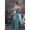 A-Line Floor-Length Silk like Satin Soft Strapless Long Bridesmaid Dresses 02010110