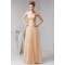 A-Line Spaghetti Strap Lace and Chiffon Long Bridesmaid Dresses 02010112