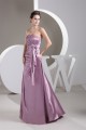 Strapless Beading Sleeveless A-Line Brush Sweep Train Bridesmaid Dresses 02010116