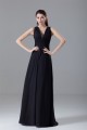 A-Line Chiffon V-Neck Long Black Bridesmaid/Wedding Party Dresses 02010121 A-Line Chiffon V-Neck Long Black Bridesmaid/Wedding Party Dresses 02010121