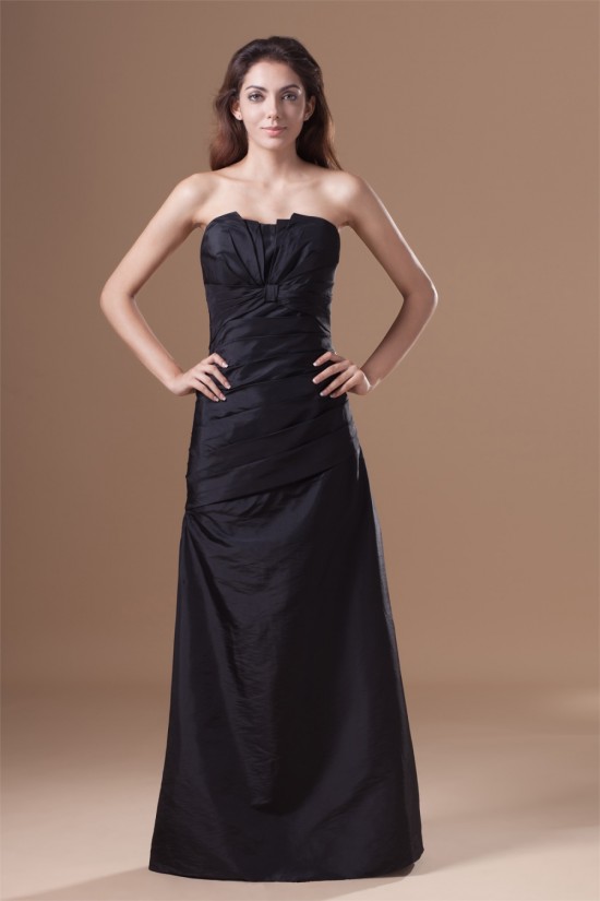A-Line Floor-Length Strapless Taffeta Pleats Best Bridesmaid Dresses 02010124 A-Line Floor-Length Strapless Taffeta Pleats Best Bridesmaid Dresses 02010124