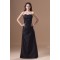 A-Line Floor-Length Strapless Taffeta Pleats Best Bridesmaid Dresses 02010124