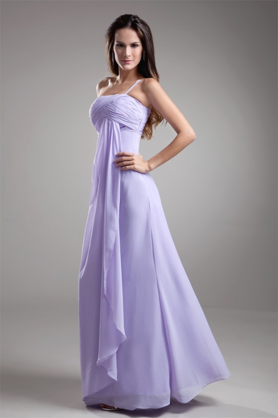 A-Line One-Shoulder Chiffon Long Bridesmaid Maternity Dresses 02010126
