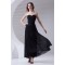 Ankle-Length Sleeveless Chiffon Sweetheart Long Black Bridesmaid Dresses 02010133