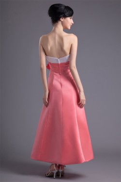 A-Line Ankle-Length Satin Soft Bridesmaid Dresses 02010136