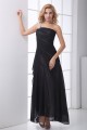 Charming Beading Chiffon A-Line One-Shoulder Long Black Bridesmaid Dresses 02010138