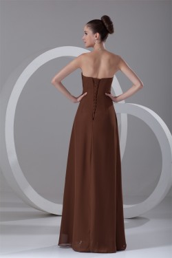 A-Line Sleeveless Long Chiffon Bridesmaid Dresses 02010140