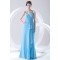 Most Popular Halter Side Drapping Best Long Blue Chiffon Bridesmaid Dresses 02010142