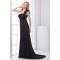 Hot Selling Chiffon One-Shoulder Long Black Bridesmaid Dresses 02010143