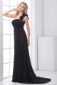 Hot Selling Chiffon One-Shoulder Long Black Bridesmaid Dresses 02010143 Hot Selling Chiffon One-Shoulder Long Black Bridesmaid Dresses 02010143