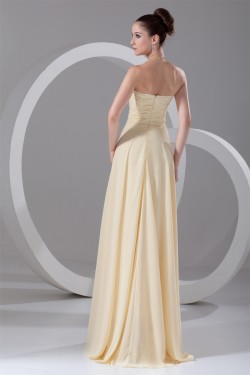 Chiffon Ruched Floor-Length Long Bridesmaid Dresses 02010145