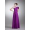 A-Line One-Shoulder Ruffles Floor-Length Purple Bridesmaid Dresses 02010146