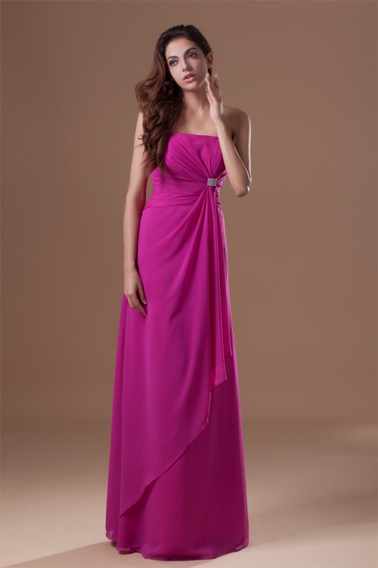 Elegant Strapless Chiffon Beading Bridesmaid/Prom/Formal Evening Dresses 02010149 Elegant Strapless Chiffon Beading Bridesmaid/Prom/Formal Evening Dresses 02010149