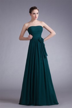 A-Line Strapless Floor-Length Long Bridesmaid Dresses 02010150