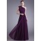 A-Line Chiffon Floor-Length Long Purple Bridesmaid Dresses 02010153