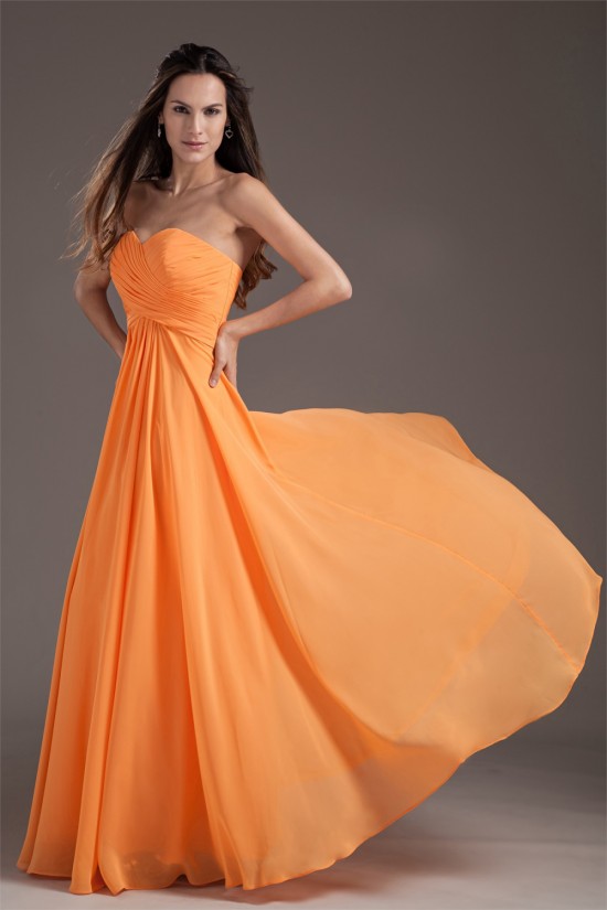 A-Line Sweetheart Floor-Length Chiffon Pleats Long Bridesmaid Dresses 02010155 A-Line Sweetheart Floor-Length Chiffon Pleats Long Bridesmaid Dresses 02010155