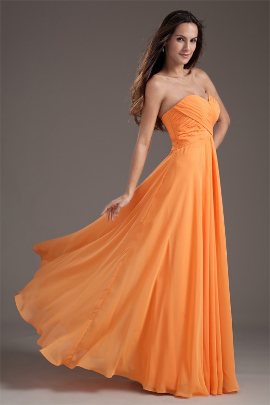A-Line Sweetheart Floor-Length Chiffon Pleats Long Bridesmaid Dresses 02010155 A-Line Sweetheart Floor-Length Chiffon Pleats Long Bridesmaid Dresses 02010155