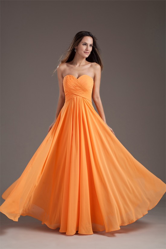 A-Line Sweetheart Floor-Length Chiffon Pleats Long Bridesmaid Dresses 02010155 A-Line Sweetheart Floor-Length Chiffon Pleats Long Bridesmaid Dresses 02010155