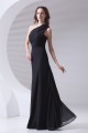 A-Line Sleeveless Floor-Length One-Shoulder Long Black Chiffon Bridesmaid Dresses 02010157 A-Line Sleeveless Floor-Length One-Shoulder Long Black Chiffon Bridesmaid Dresses 02010157