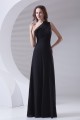A-Line Sleeveless Floor-Length One-Shoulder Long Black Chiffon Bridesmaid Dresses 02010157 A-Line Sleeveless Floor-Length One-Shoulder Long Black Chiffon Bridesmaid Dresses 02010157