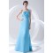 A-Line One-Shoulder Floor-Length Pleats Sleeveless Long Satin Bridesmaid Dresses 02010158