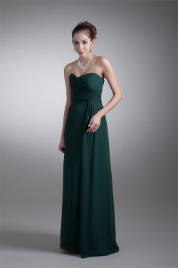 Floor-Length Sweetheart Sheath/Column Chiffon Long Bridesmaid Dresses 02010159