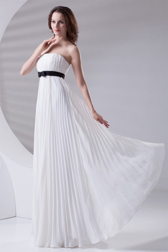 Empire Strapless Long White Chiffon Bridesmaid Dresses Maternity Dresses 02010161 Empire Strapless Long White Chiffon Bridesmaid Dresses Maternity Dresses 02010161