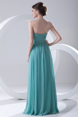 Hot Sale Soft Sweetheart A-Line Floor-Length Pleats Long Chiffon Bridesmaid Dresses 02010169