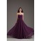New Arrival Chiffon Pleats Sleeveless Long Purple Bridesmaid Dresses 02010170