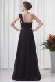 One-Shoulder Sleeveless Criss Cross Floor-Length Long Black Chiffon Bridesmaid Dresses 02010175 One-Shoulder Sleeveless Criss Cross Floor-Length Long Black Chiffon Bridesmaid Dresses 02010175