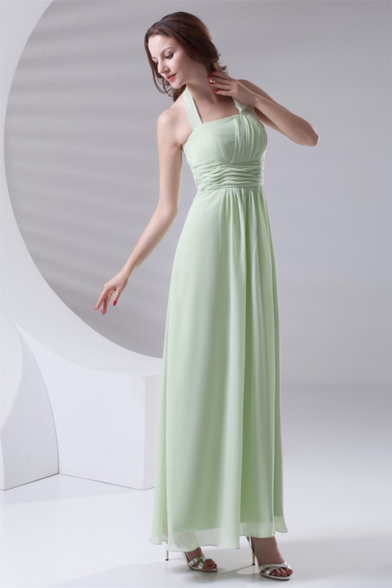 Pleats A-Line Sleeveless Chiffon Long Bridesmaid Dresses 02010176 Pleats A-Line Sleeveless Chiffon Long Bridesmaid Dresses 02010176