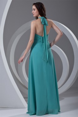 Pleats Sleeveless Floor-Length Chiffon Long Bridesmaid Dresses 02010178