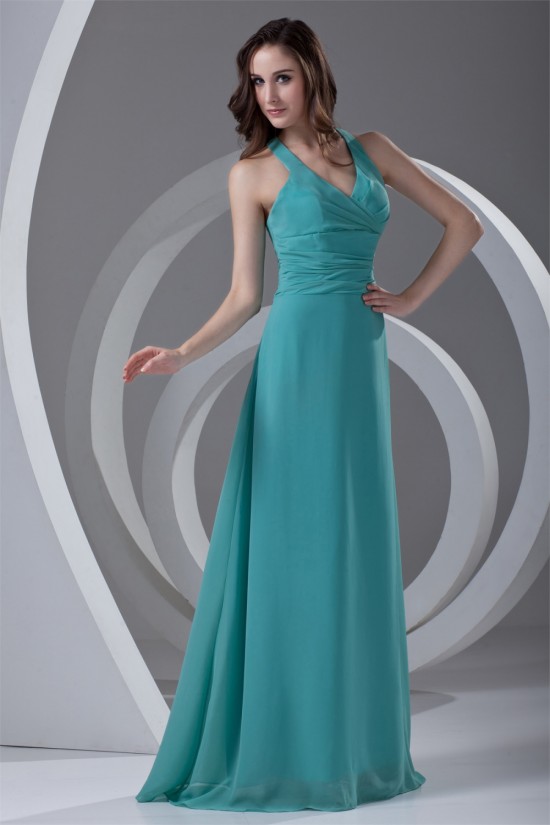 Pleats Sleeveless Floor-Length Chiffon Long Bridesmaid Dresses 02010178 Pleats Sleeveless Floor-Length Chiffon Long Bridesmaid Dresses 02010178