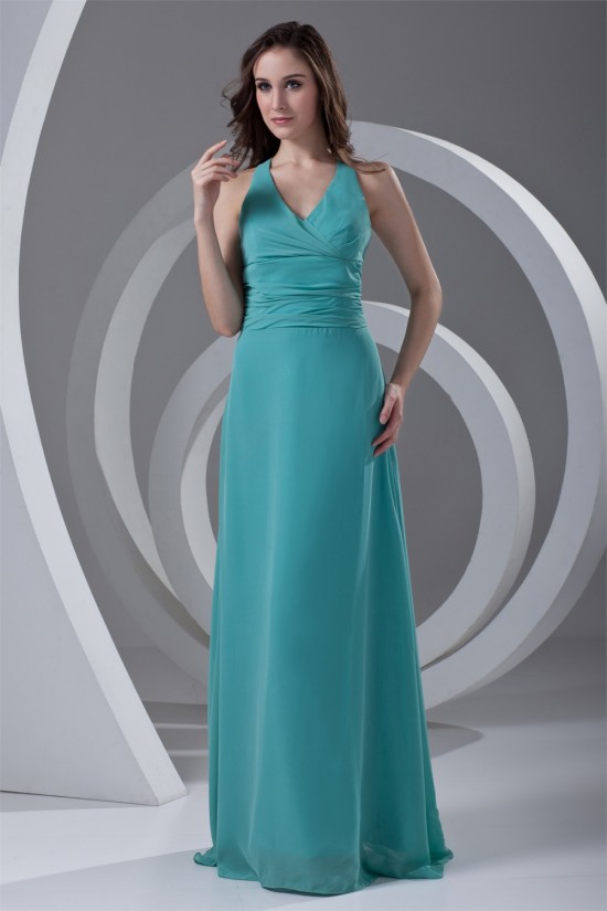 Pleats Sleeveless Floor-Length Chiffon Long Bridesmaid Dresses 02010178 Pleats Sleeveless Floor-Length Chiffon Long Bridesmaid Dresses 02010178