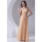 Pleats A-Line Floor-Length Chiffon Long Bridesmaid Dresses 02010180