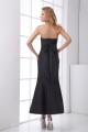Ruched Ankle-Length Satin Sleeveless Strapless Long Black Bridesmaid Dresses 02010181 Ruched Ankle-Length Satin Sleeveless Strapless Long Black Bridesmaid Dresses 02010181