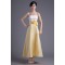 A-Line Ankle-Length Satin Soft Handmade Flowers Bridesmaid Dresses 02010183
