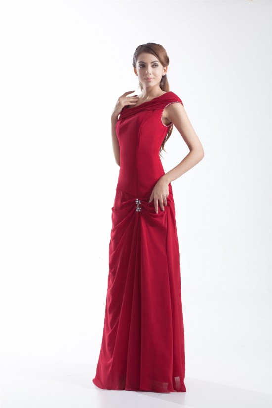 Sheath/Column Floor-Length Sleeveless Beading Long Bridesmaid Dresses 02010184