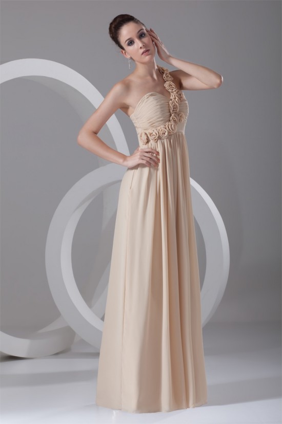 Sheath/Column Sleeveless Chiffon Handmade Flowers Bridesmaid Dresses 02010186 Sheath/Column Sleeveless Chiffon Handmade Flowers Bridesmaid Dresses 02010186
