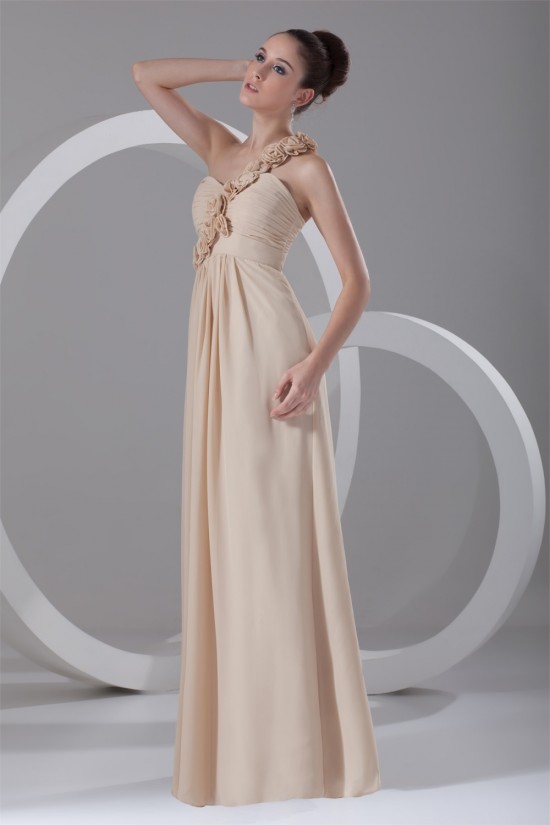 Sheath/Column Sleeveless Chiffon Handmade Flowers Bridesmaid Dresses 02010186 Sheath/Column Sleeveless Chiffon Handmade Flowers Bridesmaid Dresses 02010186