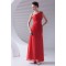 Ankle-Length Sheath/Column One-Shoulder Long Red Bridesmaid Dresses 02010188