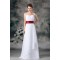 A-Line Sleeveless Pleats Satin Chiffon Floor-Length Best Long White Bridesmaid Dresses 02010192