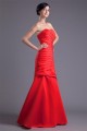 Sleeveless Satin Soft Sweetheart Floor-Length Long Red Bridesmaid Dresses 02010195