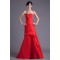 Sleeveless Satin Soft Sweetheart Floor-Length Long Red Bridesmaid Dresses 02010195