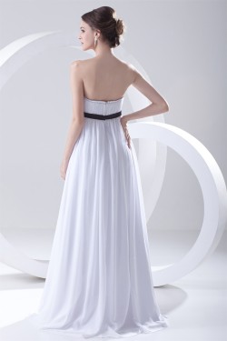 Empire Strapless Chiffon Long White Bridesmaid Dresses Maternity Bridesmaid Dresses 02010198