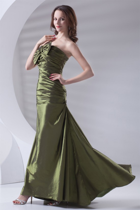 Sleeveless Sweetheart A-Line Taffeta Bows Long Bridesmaid Dresses 02010200 Sleeveless Sweetheart A-Line Taffeta Bows Long Bridesmaid Dresses 02010200