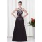 Sleeveless V-Neck Trimmed A-Line Satin Floor-Length Bridesmaid Dresses 02010202
